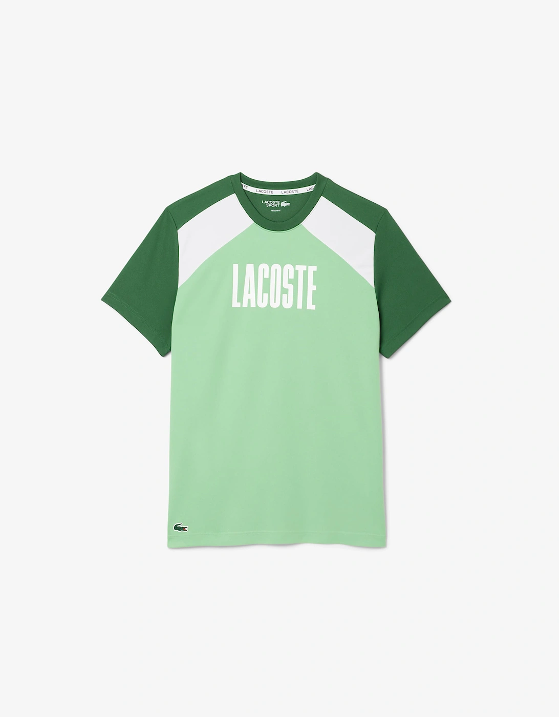 Lacoste Men's Colour Block T-Shirt - Green - Size: 36