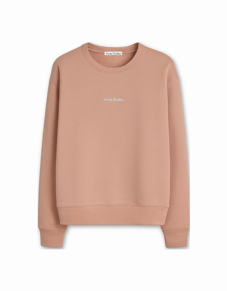 Men's Pink Franklin Stamp Oversized Logo Print Sweatshirt