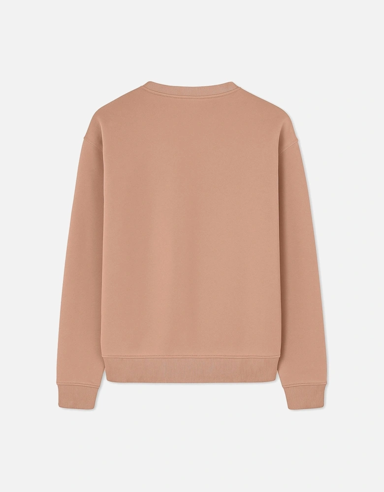 Men's Pink Franklin Stamp Oversized Logo Print Sweatshirt