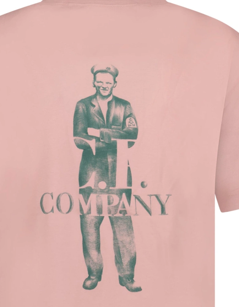 30/1 Jersey Logo T-Shirt Misty Rose