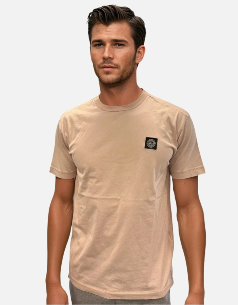 Compass Logo Patch Cotton T-Shirt Antique Rose