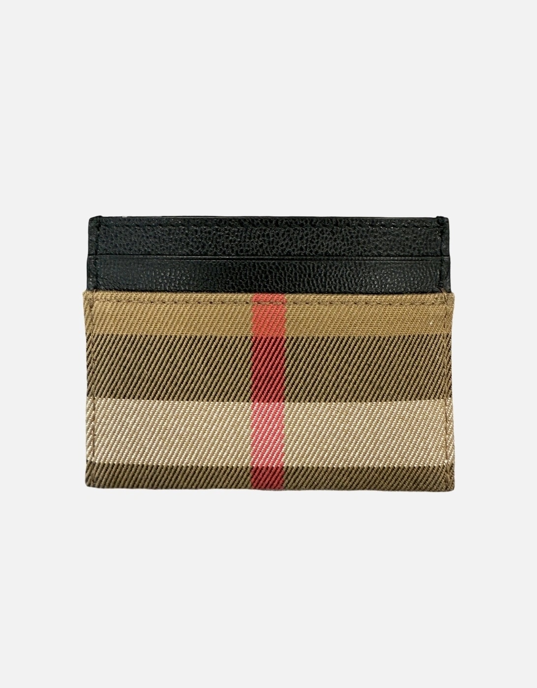 Leather & Canvas Classic Check Card Holder, 3 of 2