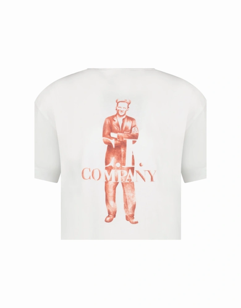 30/1 Jersey Logo T-Shirt Gauze White