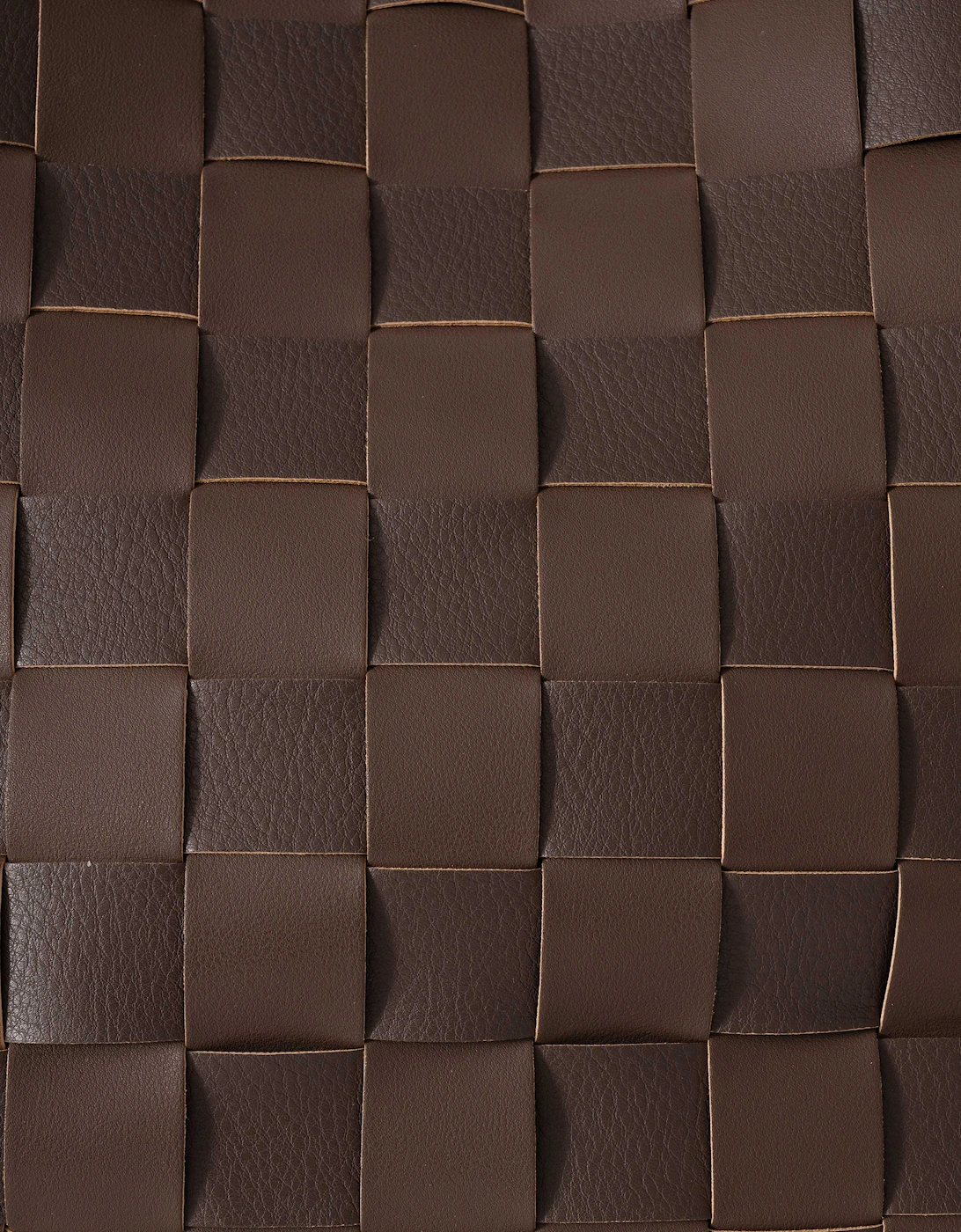 Chip Braided Cross-Body Shopper - Chocolate Brown 229