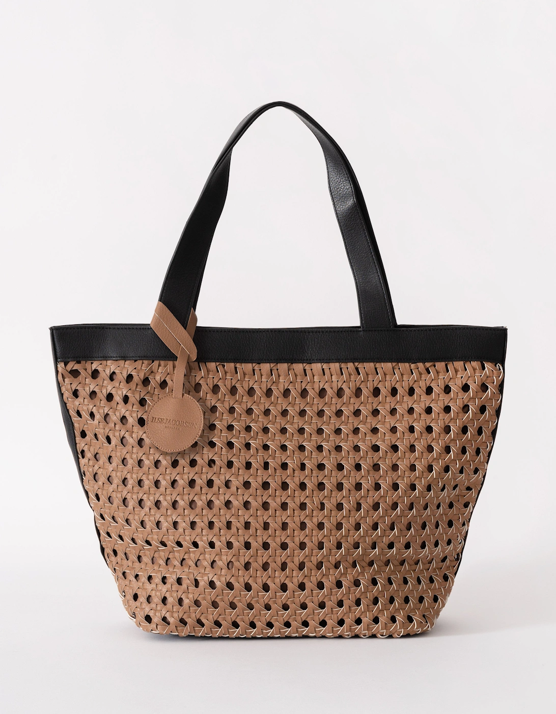 Ilse Jacobsen Women's Ilse Jacobsen Braided Shopper With Black Detailing - Mocca Black 248001 - Brown