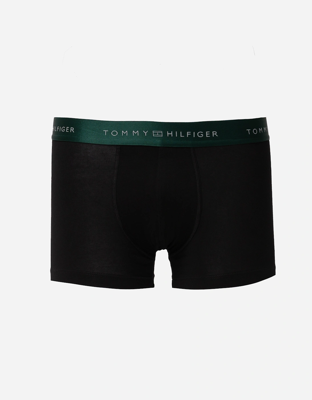 3 Pack Metallic Waistband Mens Trunks - B-Red/Green/Silver