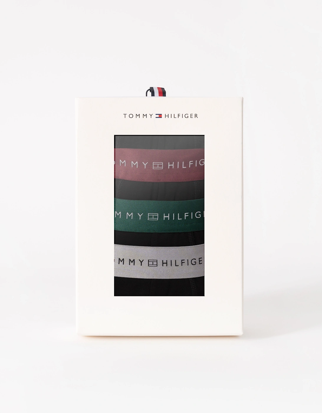 3 Pack Metallic Waistband Mens Trunks - B-Red/Green/Silver, 6 of 5