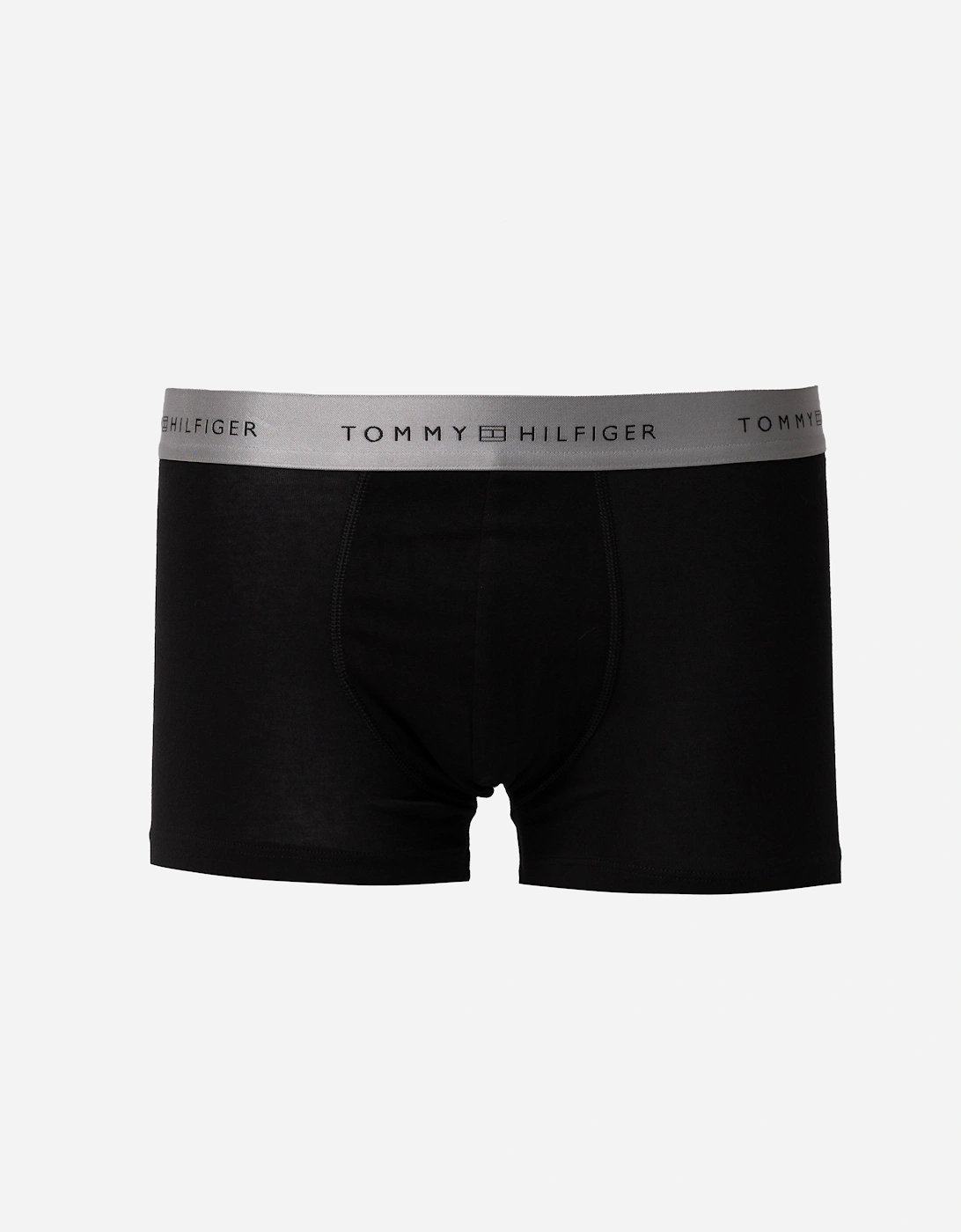 3 Pack Metallic Waistband Mens Trunks - B-Red/Green/Silver