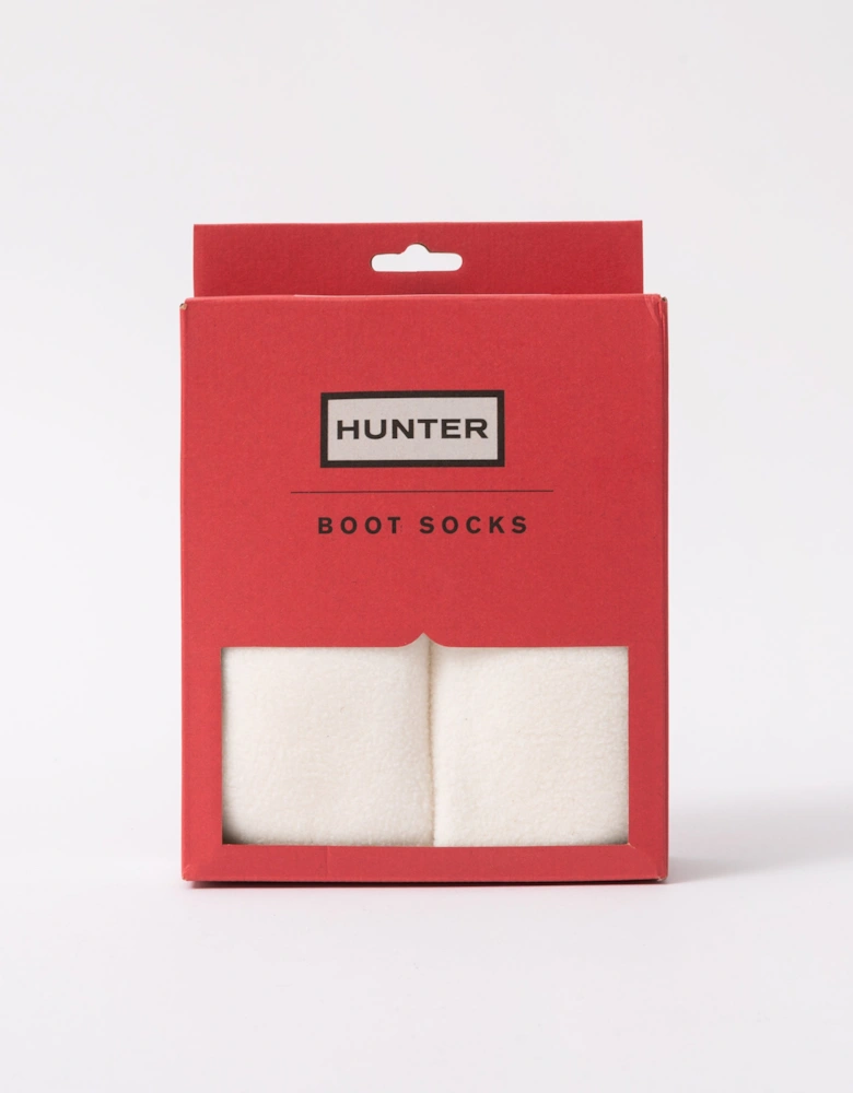 Fleece Tall Boot Sock - White