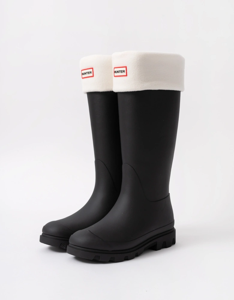 Fleece Tall Boot Sock - White