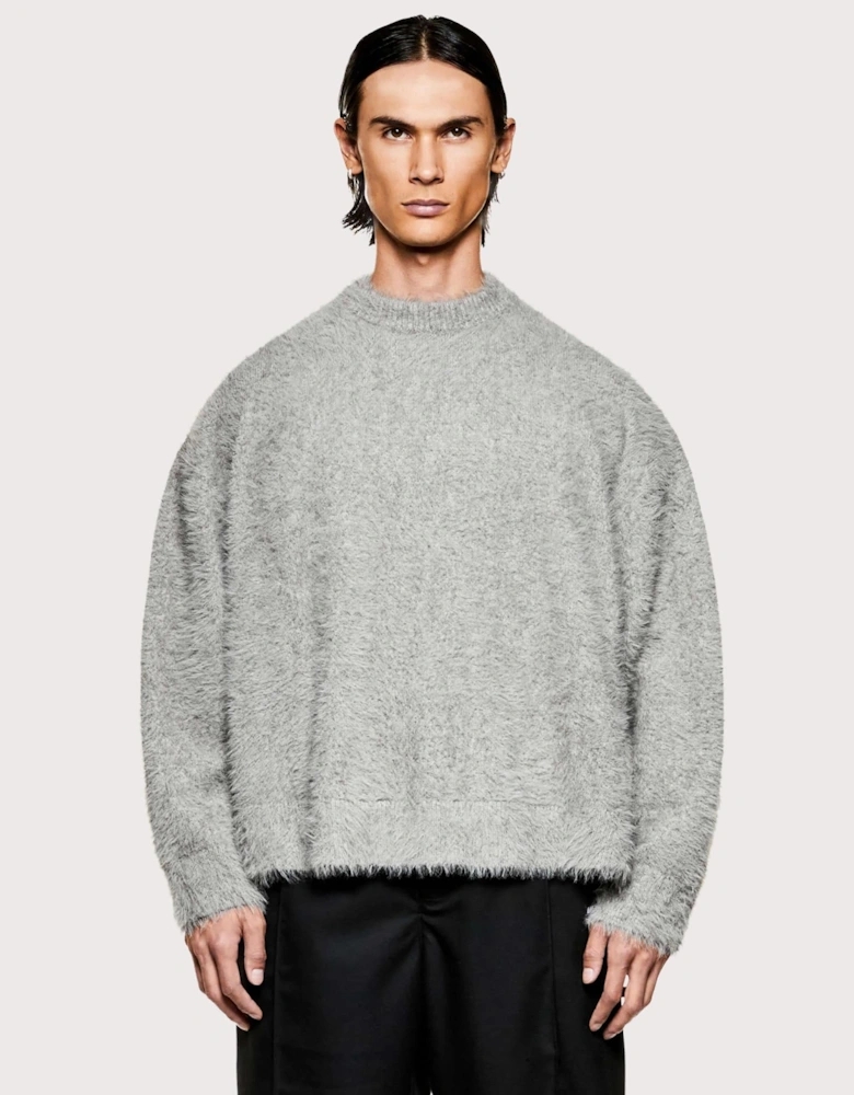 Faux Alpaca Knit Crewneck Jumper