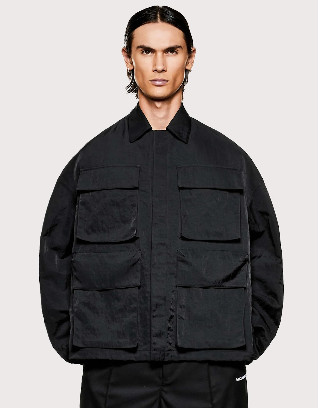 Silky Nylon Box Overshirt, 5 of 4