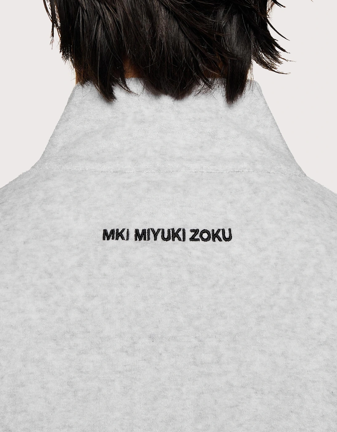 Towelling Quarter Zip Sweatshirt