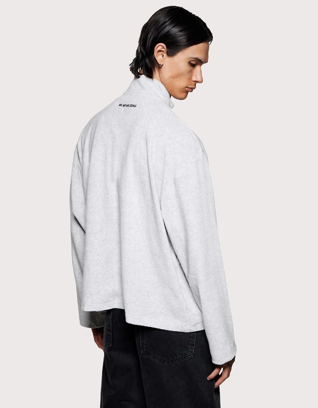 Towelling Quarter Zip Sweatshirt