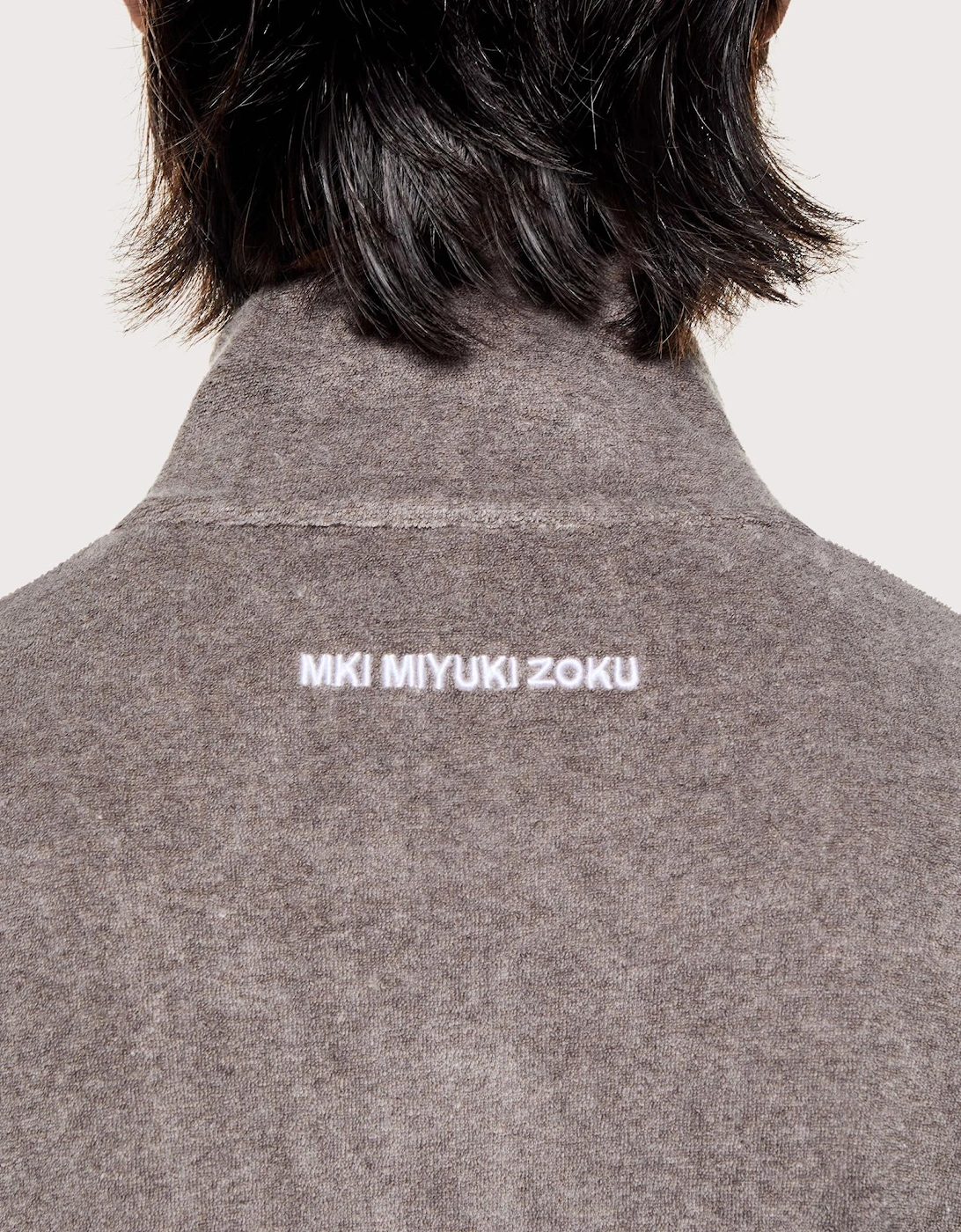 Towelling Quarter Zip Sweatshirt