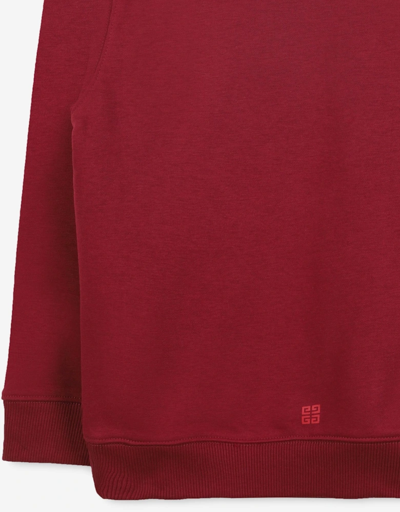 Kids Logo Print Sweatshirt in Red