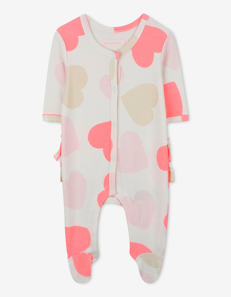 Billieblush Baby Girls Heart Babygrow Set in Ivory