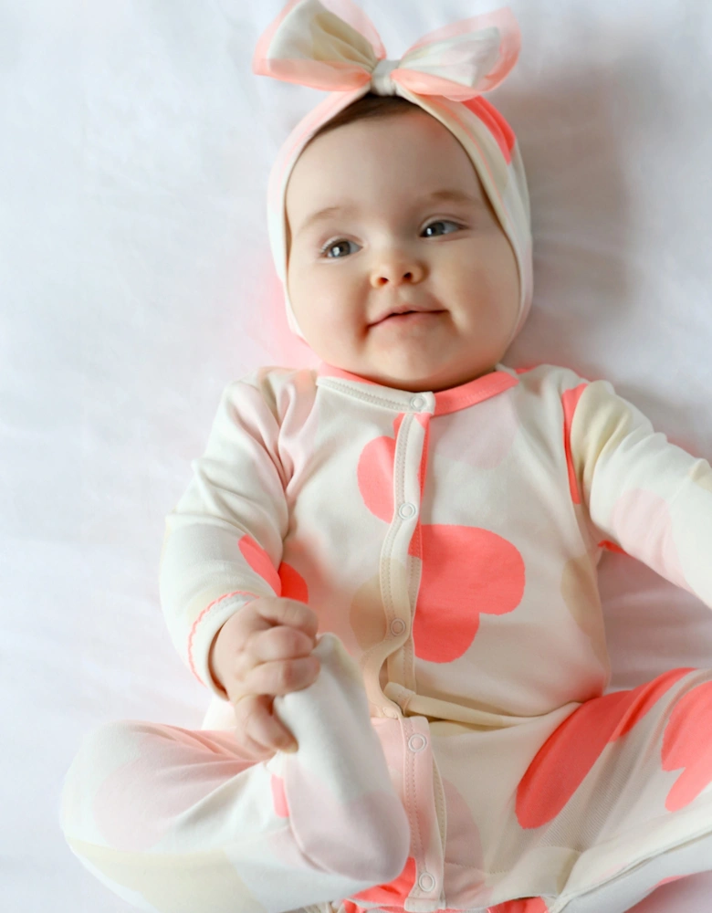 Billieblush Baby Girls Heart Babygrow Set in Ivory
