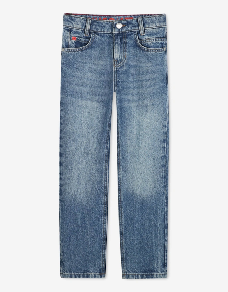 Hugo Boys Regular Fit Denim Jeans in Blue