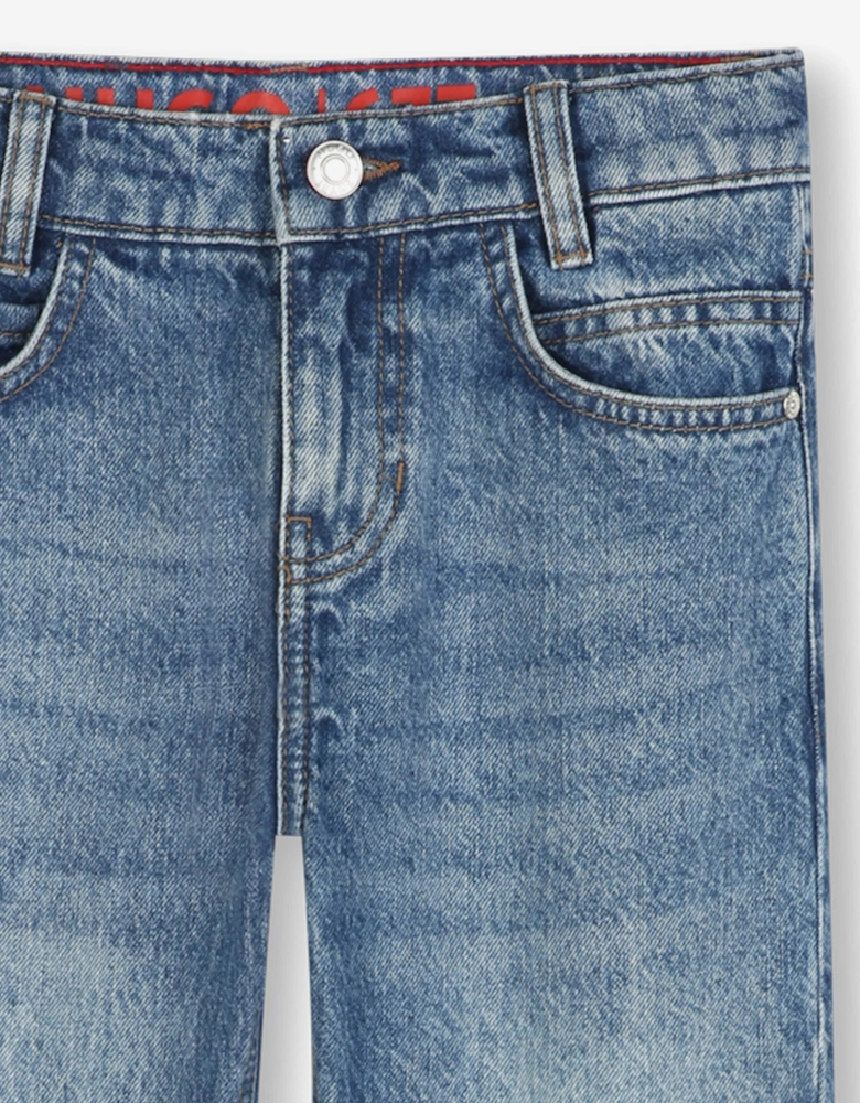 Hugo Boys Regular Fit Denim Jeans in Blue