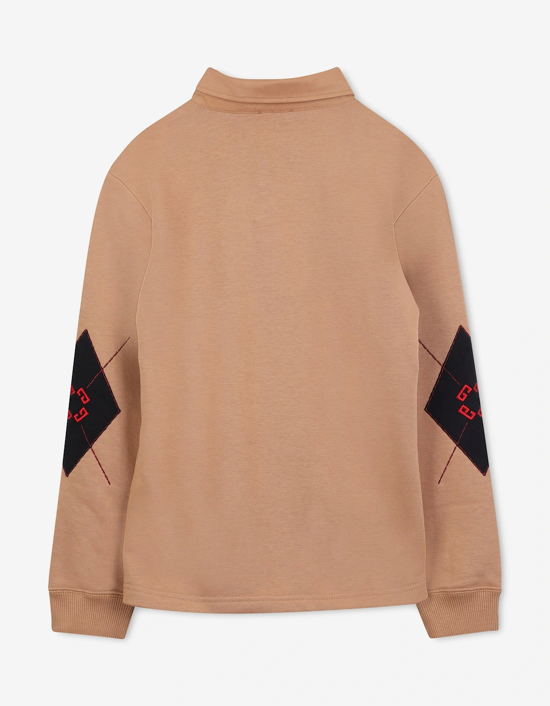 Boys Long Sleeve Polo Shirt in Beige