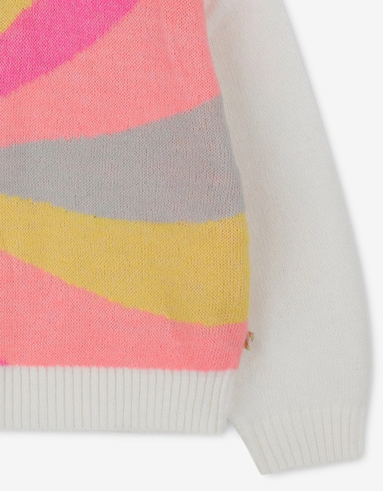 Billieblush Girls Sequin Heart Knitted Jumper in Multicolour