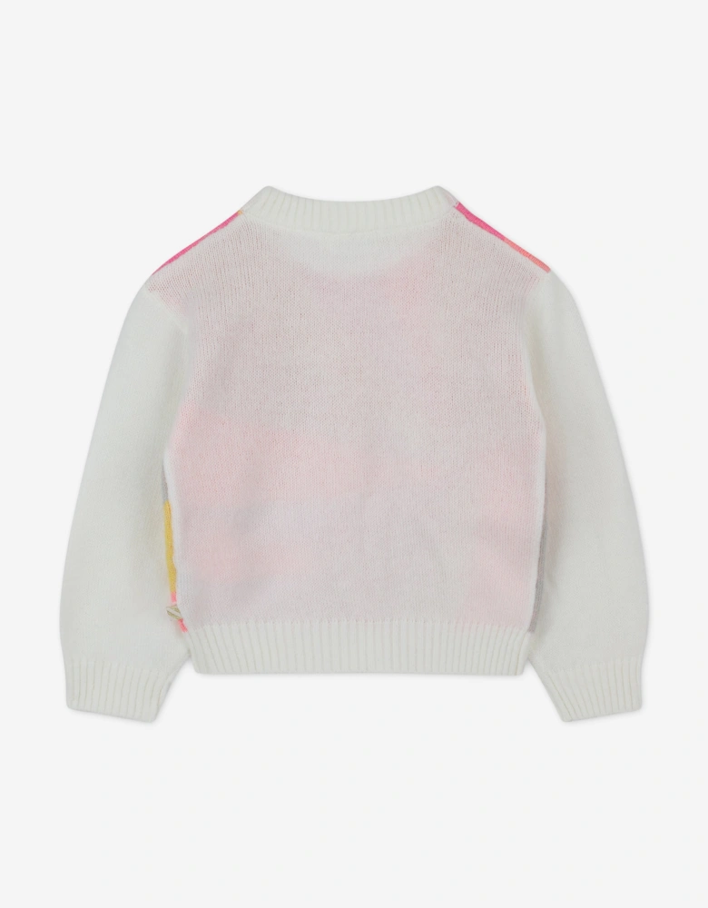 Billieblush Girls Sequin Heart Knitted Jumper in Multicolour