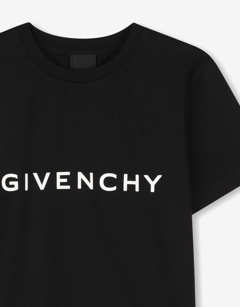 Kids Logo Print T-Shirt in Black