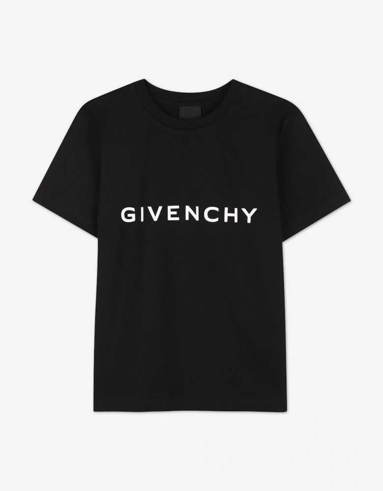 Kids Logo Print T-Shirt in Black