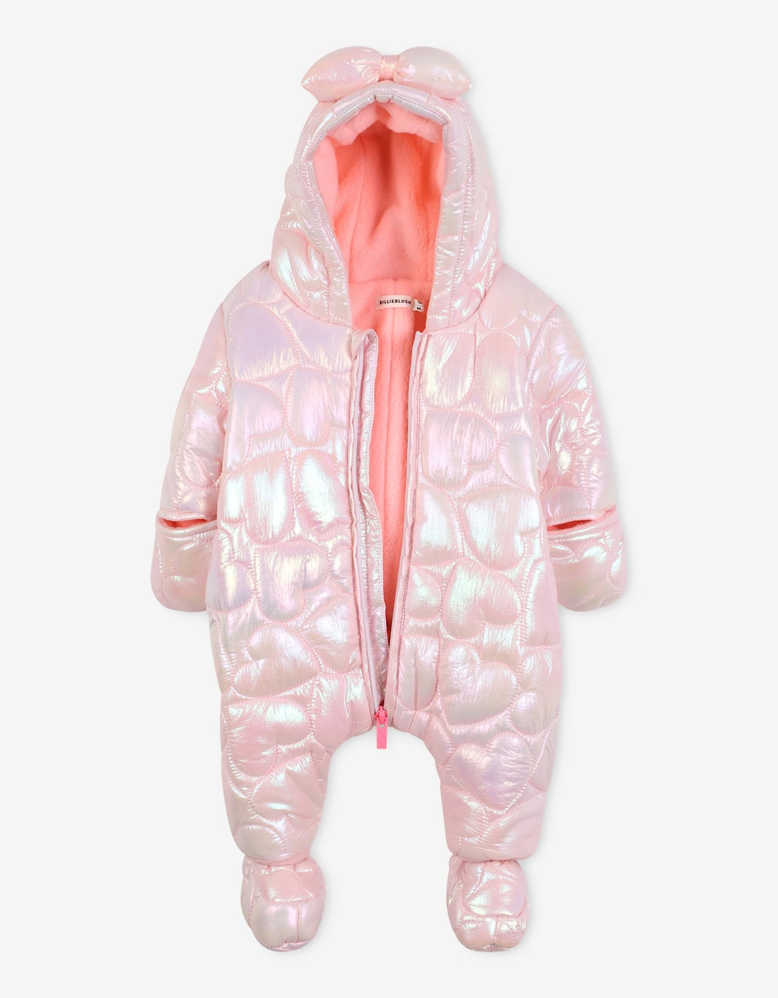 Billieblush Baby Girls Bow Snowsuit in Pink