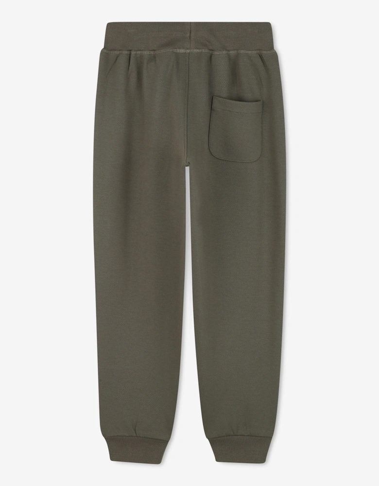 Hugo Boys Logo Print Joggers in Green