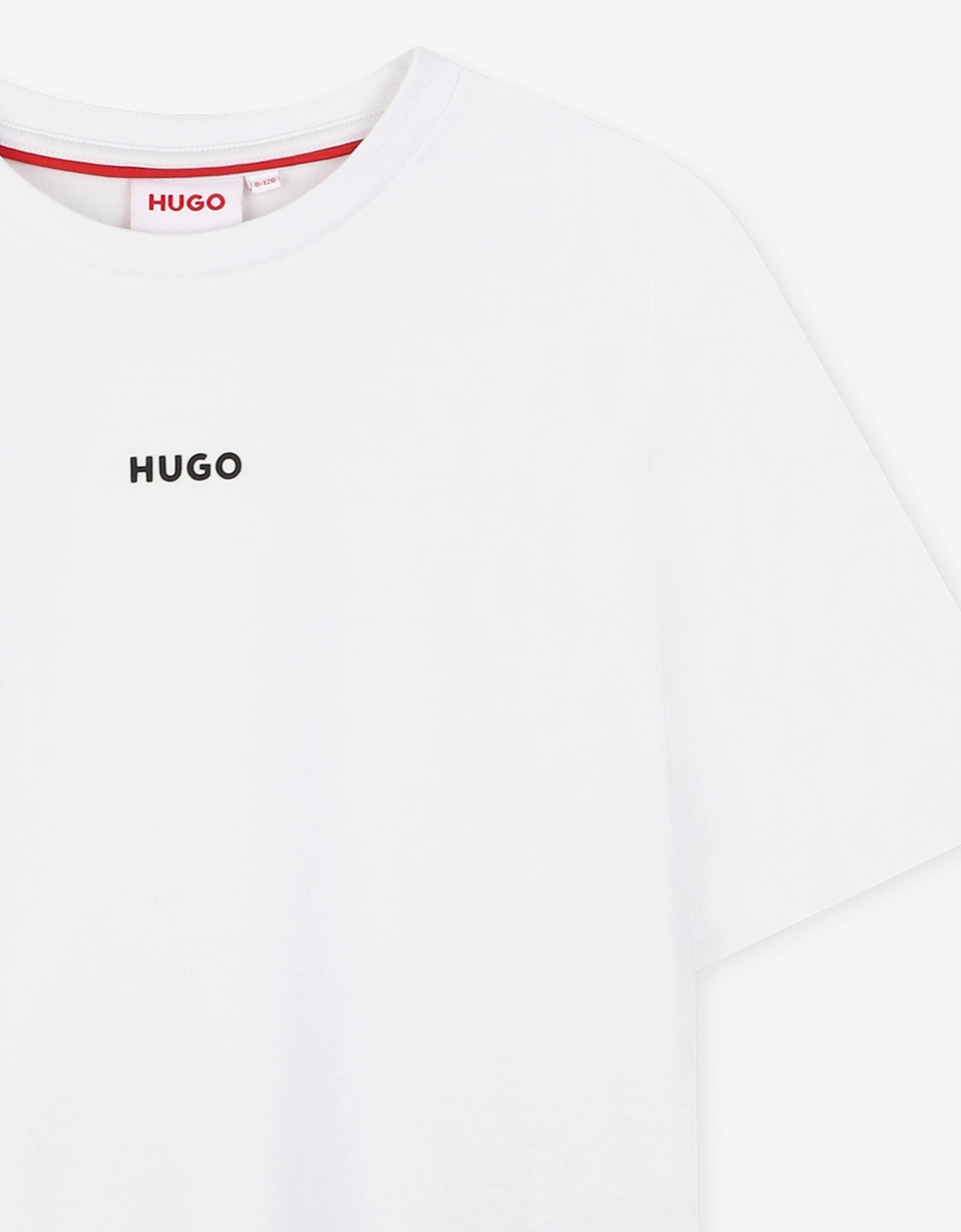 Hugo Boys Logo Print T-Shirt in White