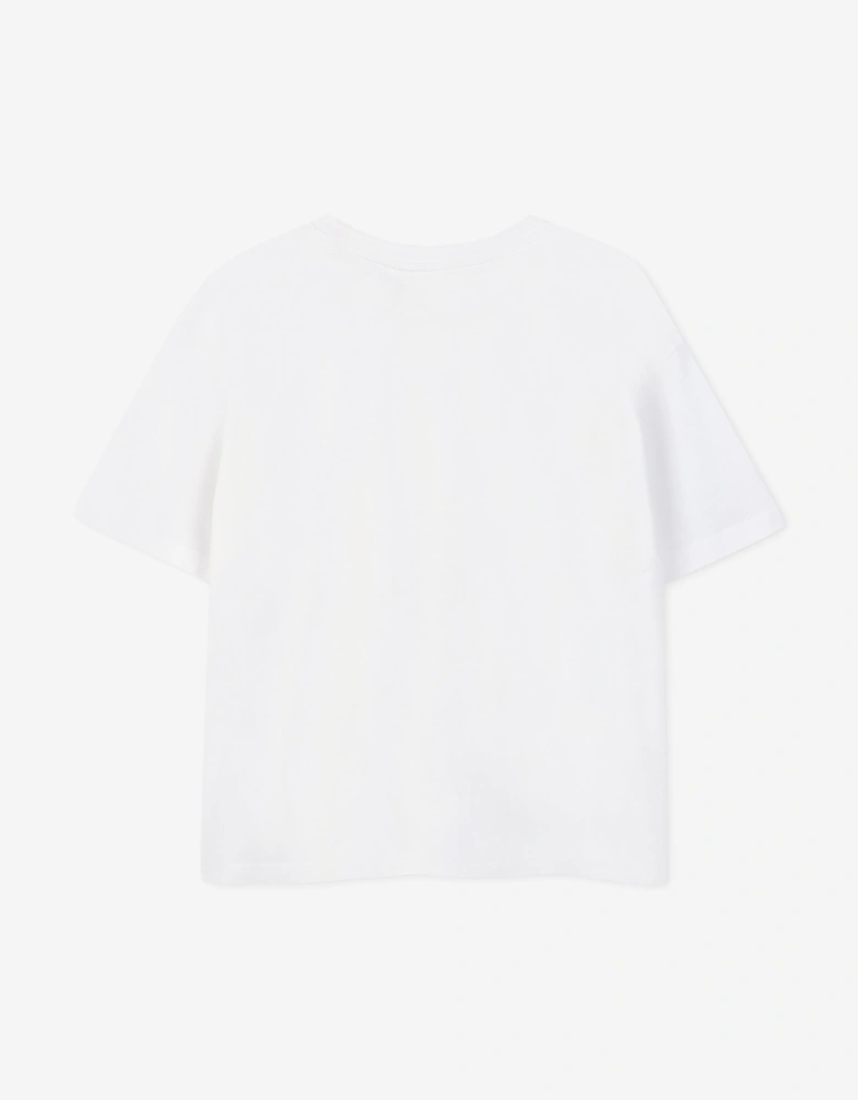 Hugo Boys Logo Print T-Shirt in White