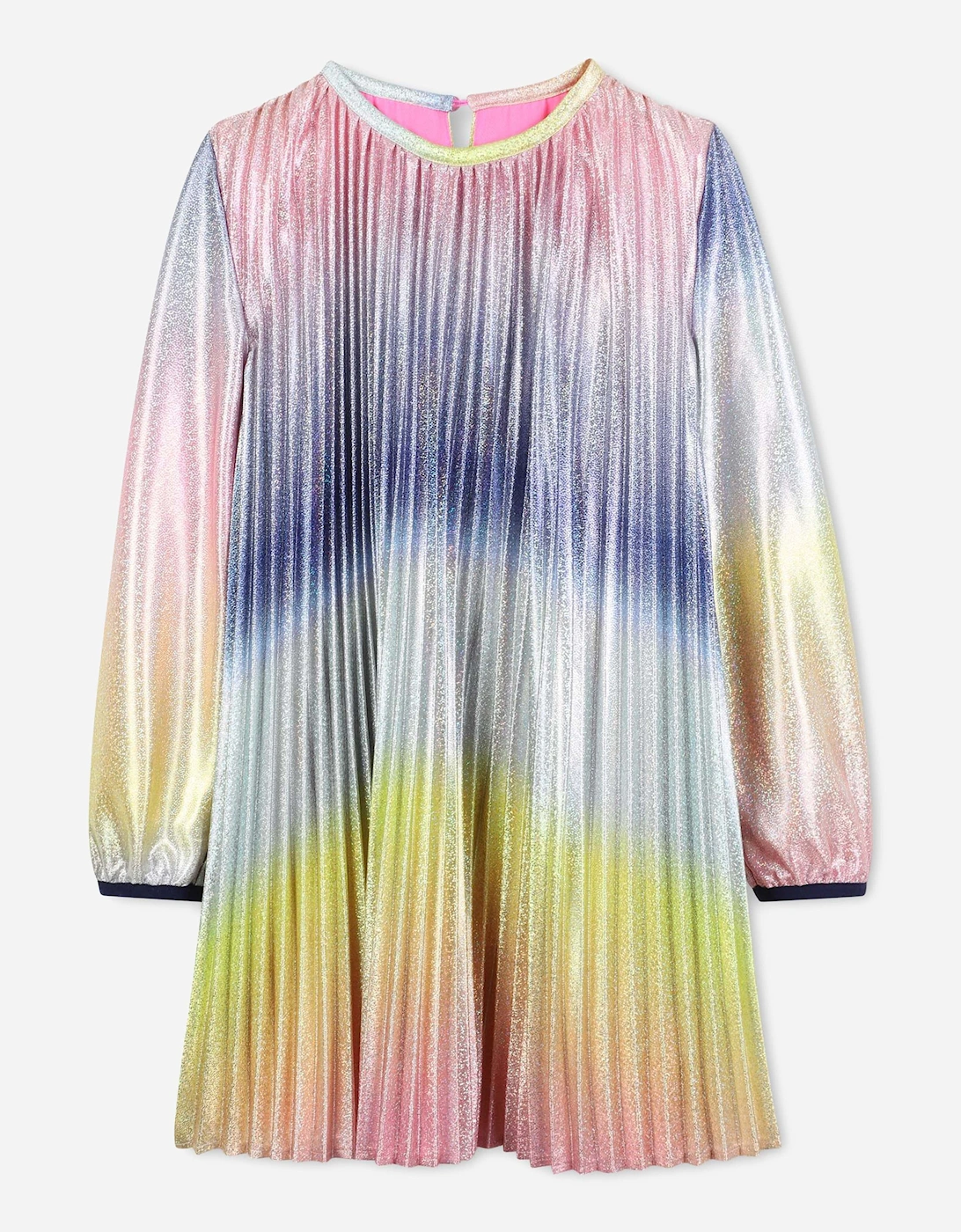 Billieblush Girls Shiny Pleated Gradient Dress in Multicolour, 5 of 4