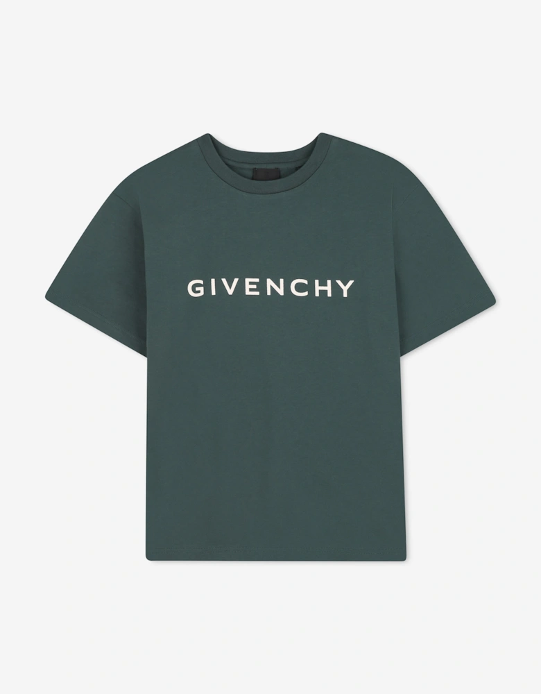 Kids Logo Print T-Shirt in Green