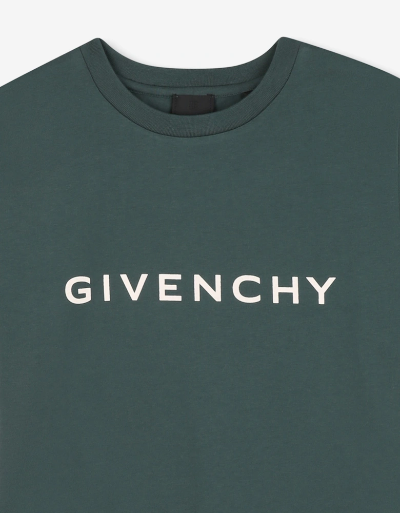 Kids Logo Print T-Shirt in Green
