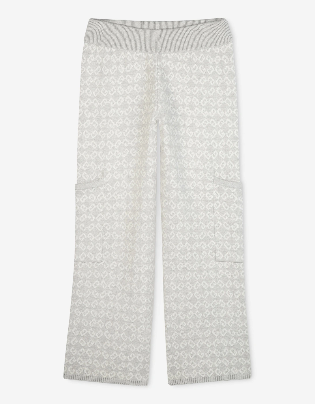 Girls 4G Logo Knitted Trousers in Grey, 5 of 4