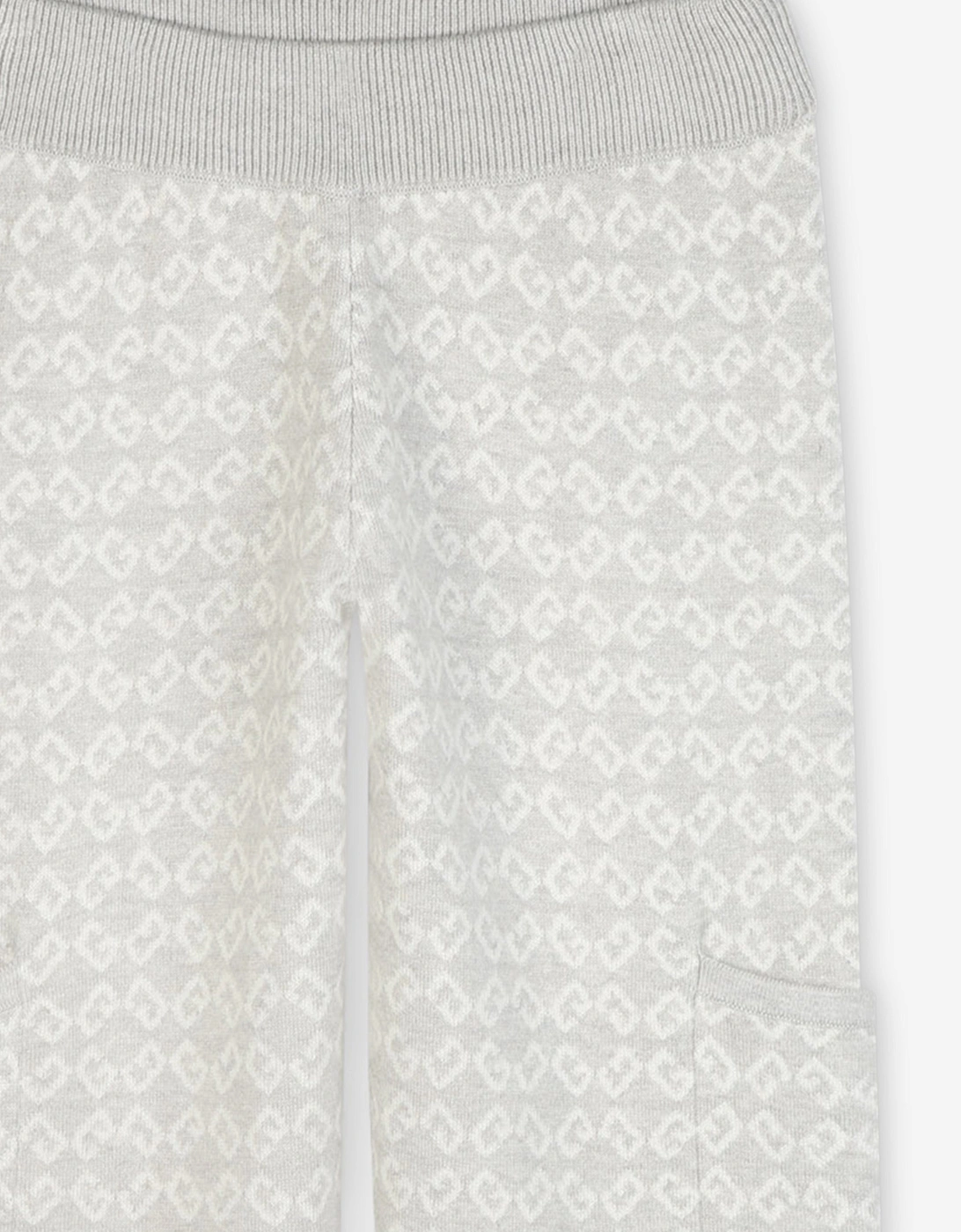 Girls 4G Logo Knitted Trousers in Grey