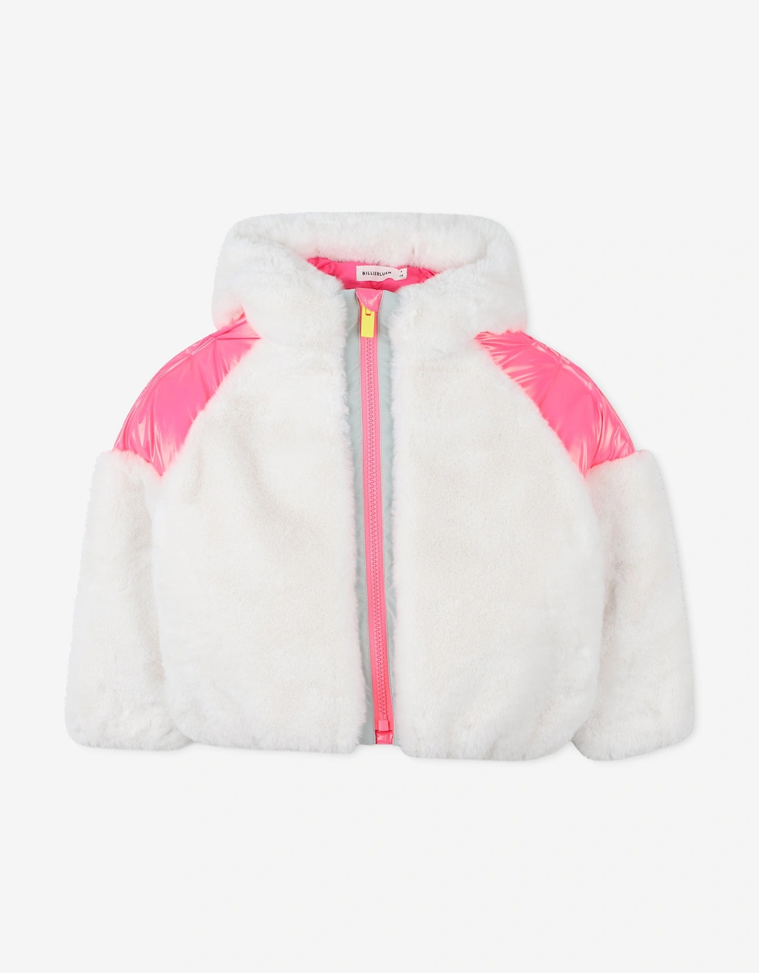 Billieblush Girls Faux Fur Jacket in Ivory, 5 of 4