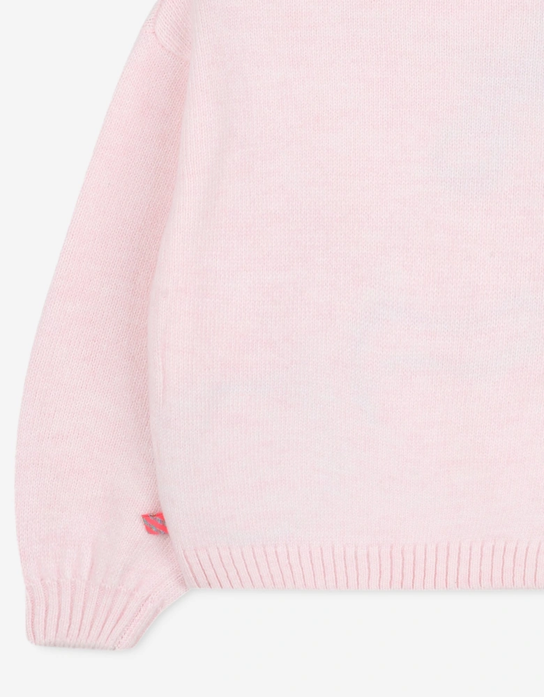 Billieblush Girls Shiny Dream Knitted Jumper in Pink