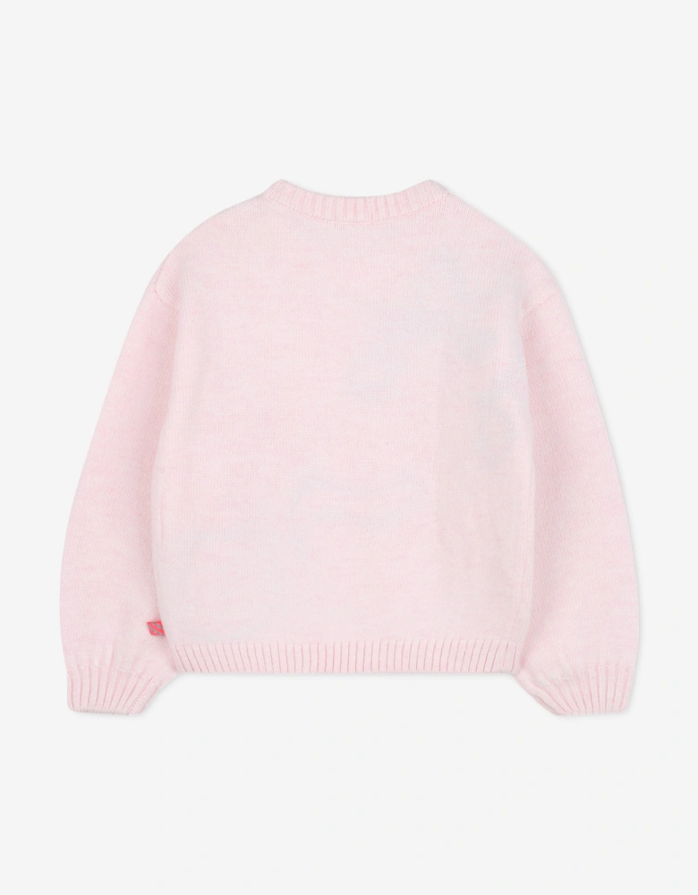 Billieblush Girls Shiny Dream Knitted Jumper in Pink