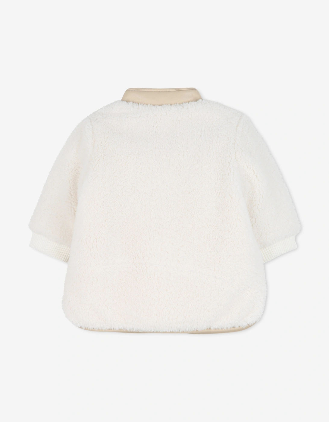 Baby Girls Faux Shearling Coat in Ivory