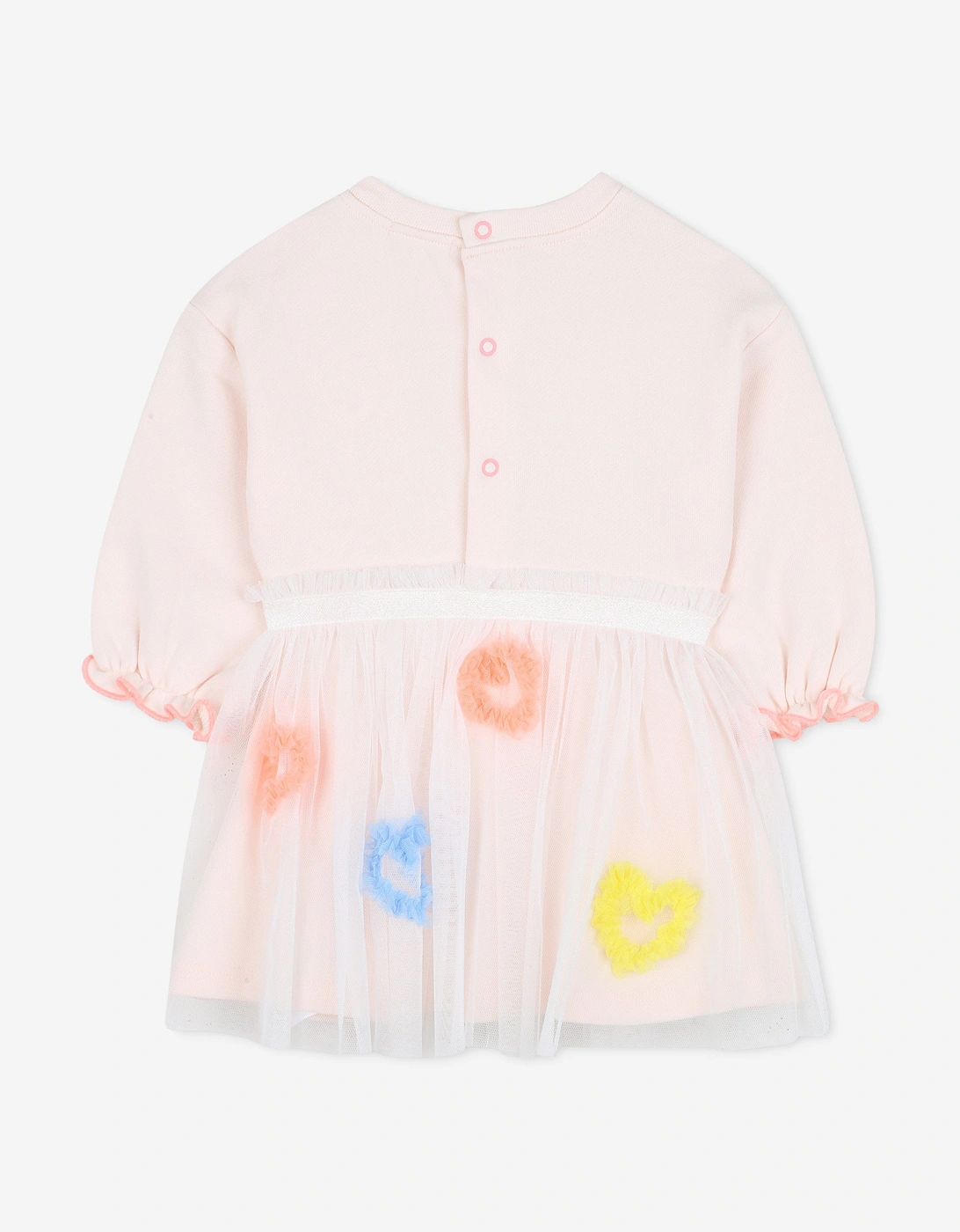 Billieblush Baby Girls Bi-material Heart Dress in Pink