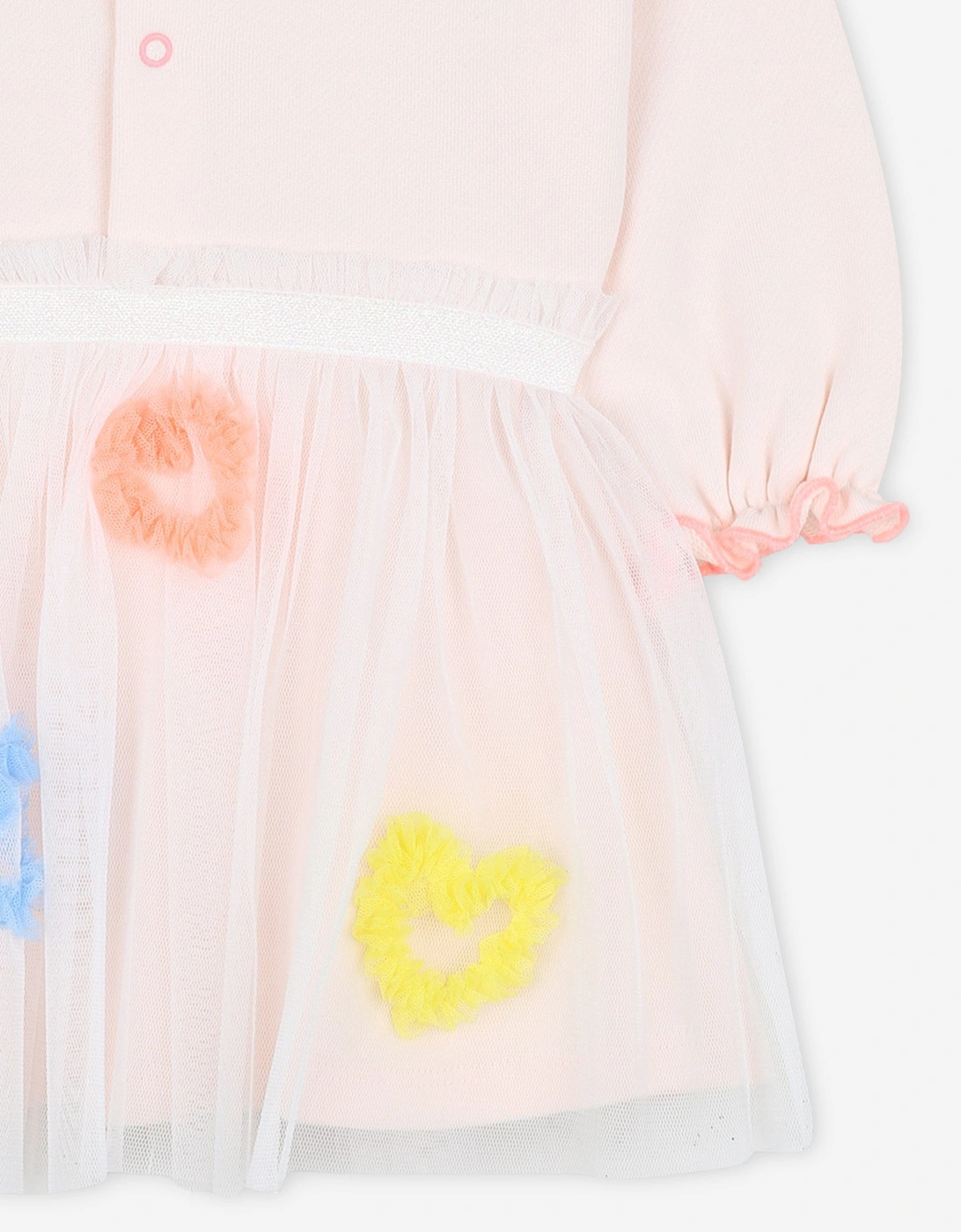 Billieblush Baby Girls Bi-material Heart Dress in Pink