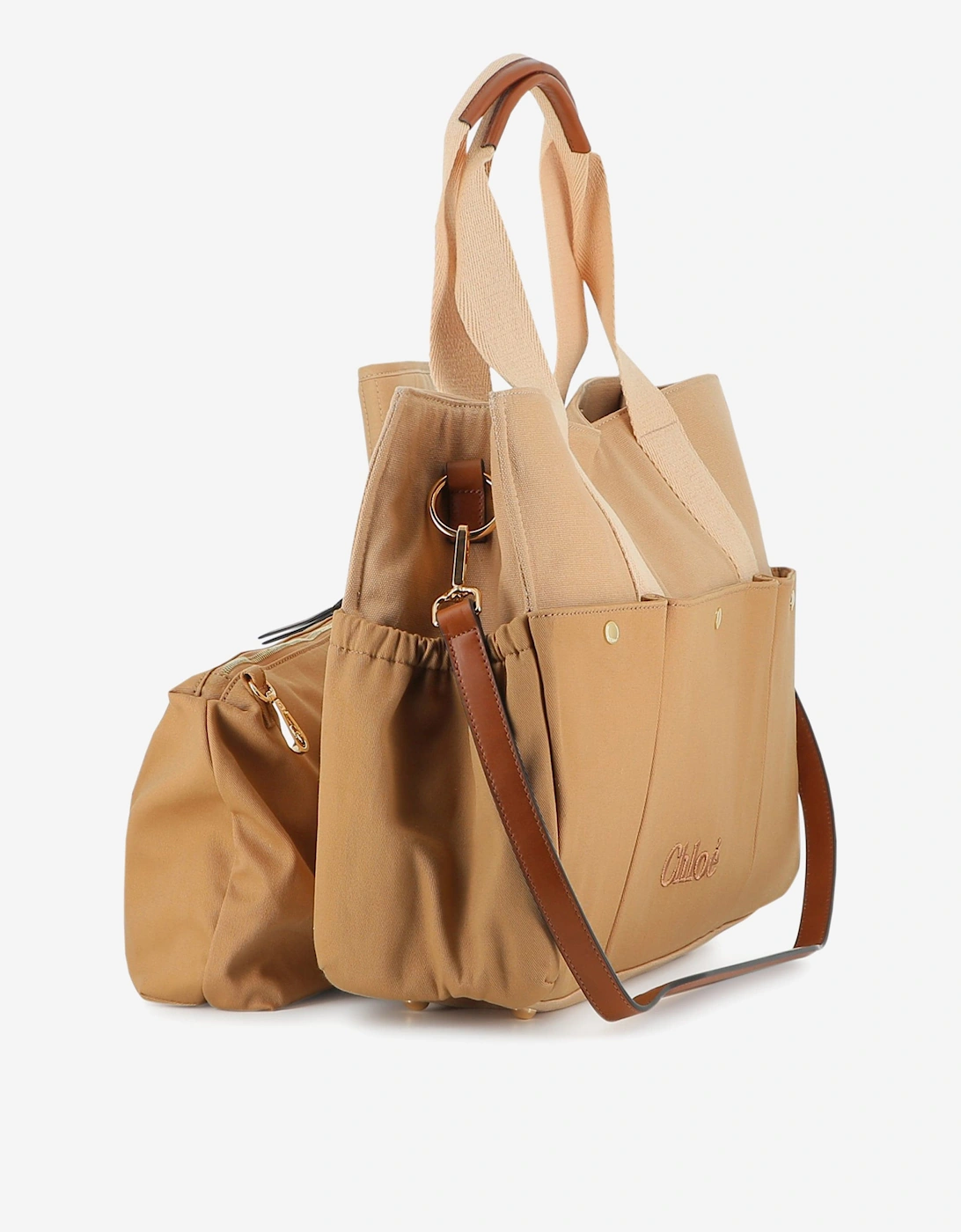 Baby Girls Logo Changing Bag in Beige (41cm)