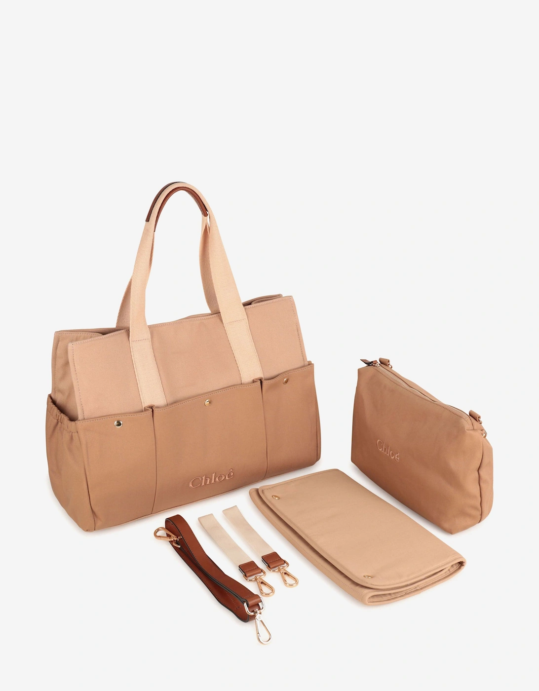 Baby Girls Logo Changing Bag in Beige (41cm), 8 of 7