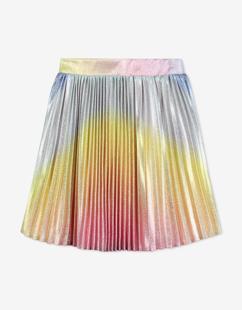 Billieblush Girls Shiny Pleated Gradient Skirt in Multicolour