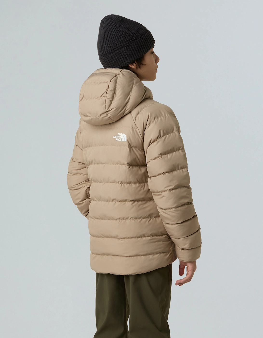 Boys Reversible Perrito Hooded Jacket in Beige
