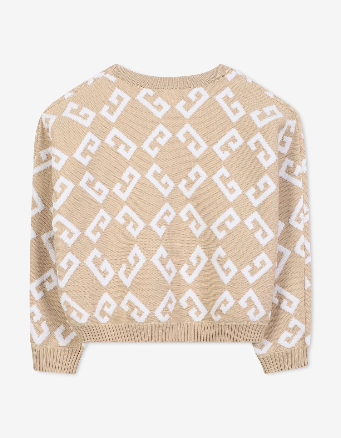 Girls 4G Knitted Cardigan in Beige