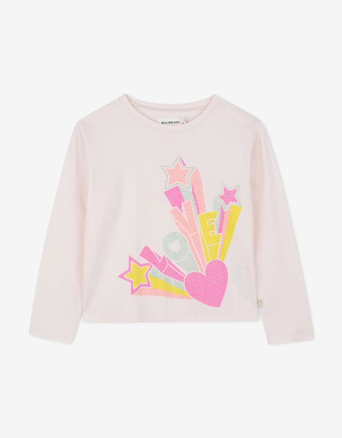 Billieblush Girls Long Sleeve Love T-Shirt in Pink, 5 of 4